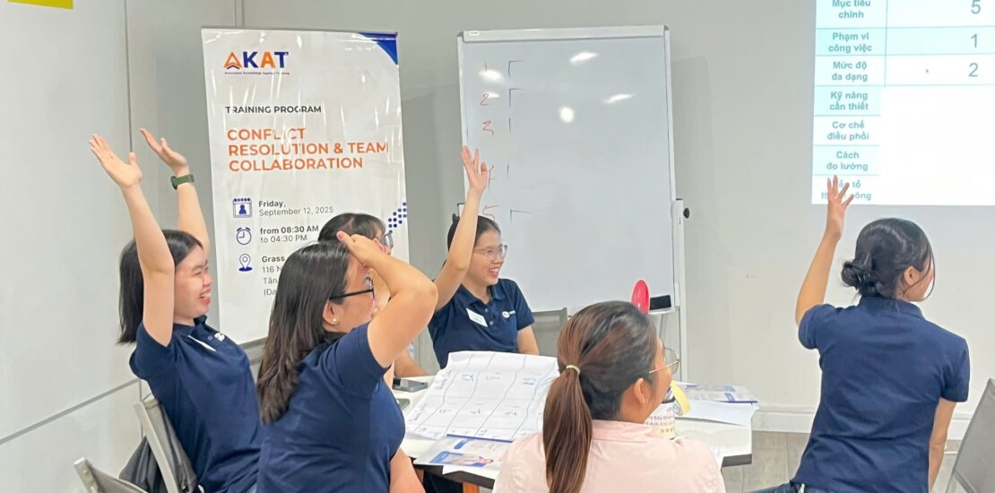akat, akat training, kỹ năng hợp tác liên phòng ban, giải quyết mâu thuẫn